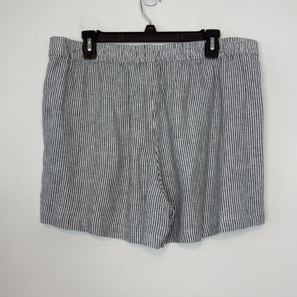 J. Crew Factory Striped Linen Blend Drawstring Shorts. Size Large. - Picture 6 of 14